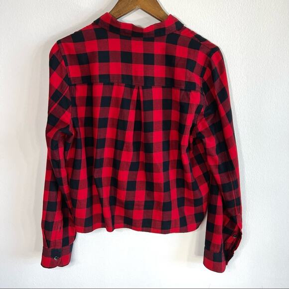 Madewell red and black buffalo plaid button down long sleeve - Picture 6 of 8
